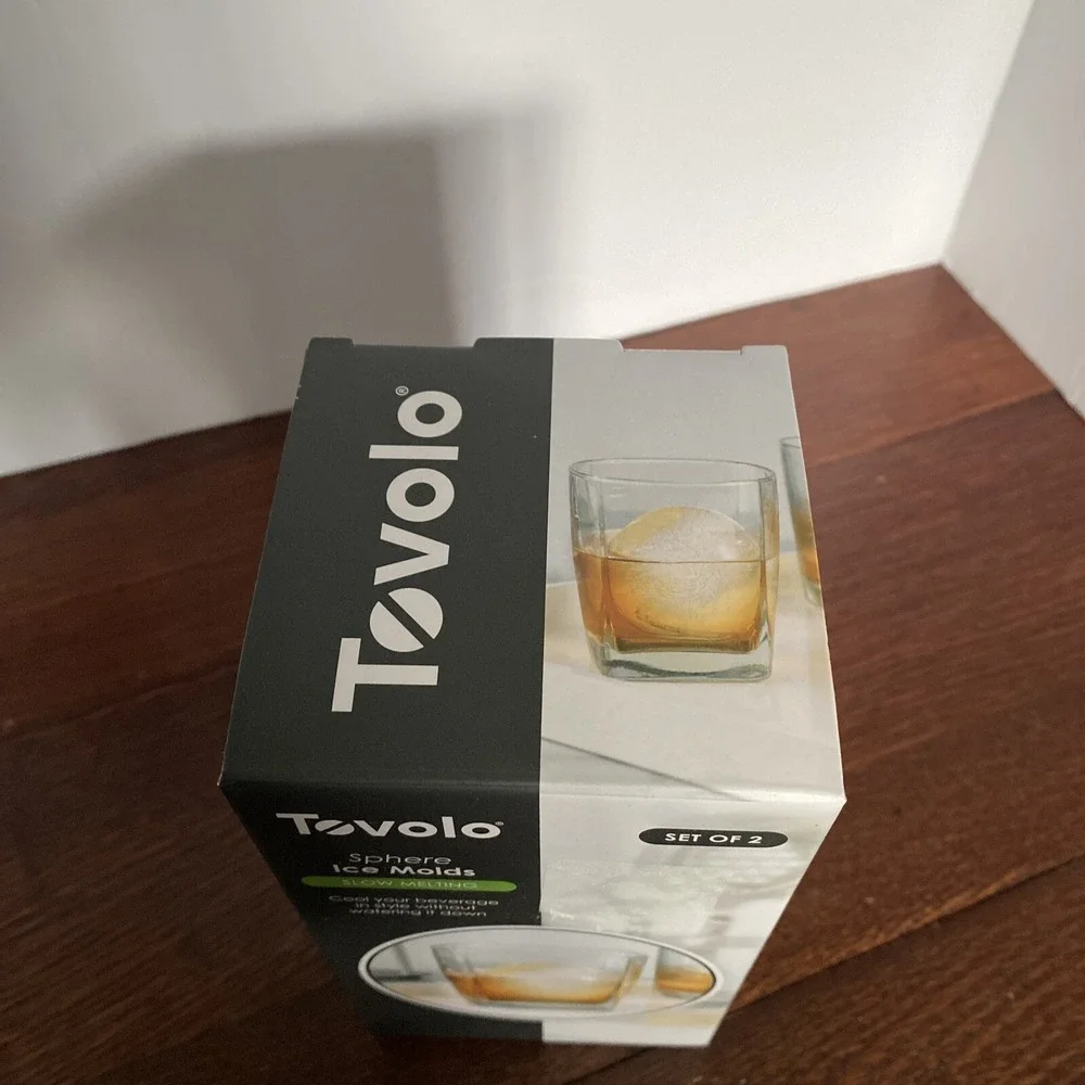 TOVOLO Sphere Ice‎ Molds Stackable Slow Melting  Set of 2 New In Box